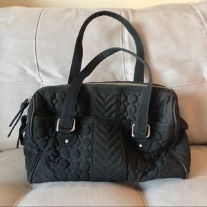Vera Bradley Microfiber Black Small Duffel Purse